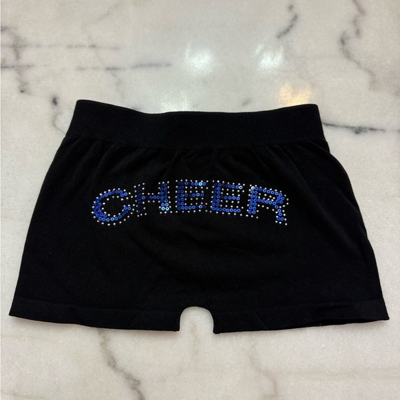 Kids Sequined & Studded CHEER Booty Shorts Practice Wear O/S - Picture 1 of 2